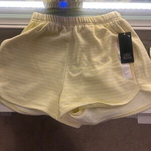 Wild Fable Light Yellow Striped Athletic Shorts